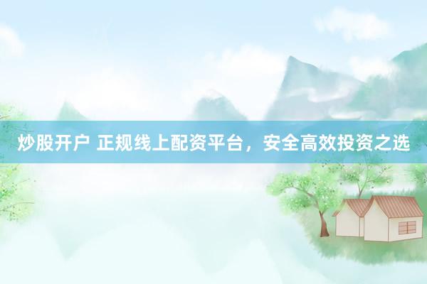 炒股开户 正规线上配资平台，安全高效投资之选