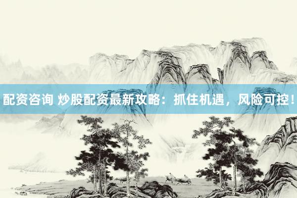 配资咨询 炒股配资最新攻略：抓住机遇，风险可控！