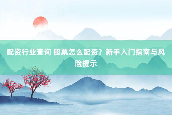 配资行业查询 股票怎么配资？新手入门指南与风险提示