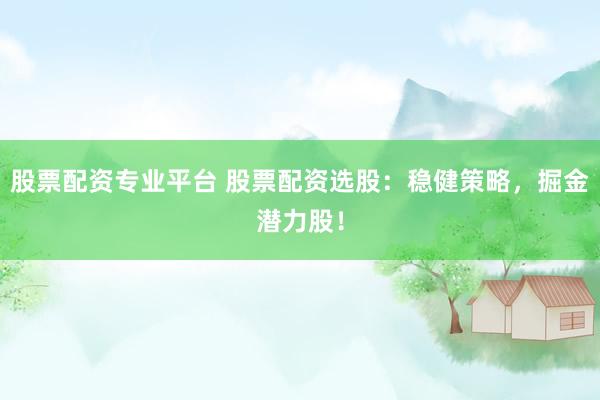 股票配资专业平台 股票配资选股：稳健策略，掘金潜力股！