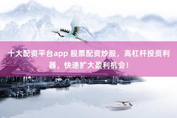 十大配资平台app 股票配资炒股，高杠杆投资利器，快速扩大盈利机会！