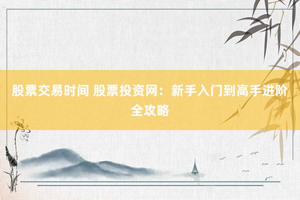 股票交易时间 股票投资网：新手入门到高手进阶全攻略