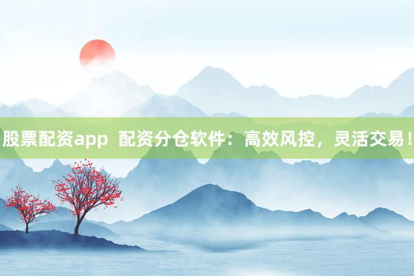 股票配资app 配资分仓软件:高效风控,灵活交易!