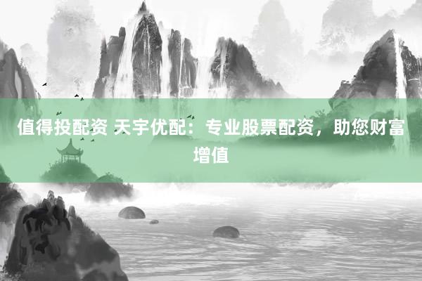 值得投配资 天宇优配：专业股票配资，助您财富增值
